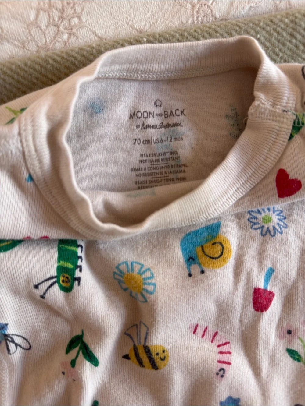 Hanna Andersson Cotton pajama set Multicolor Floral & Bug Prints